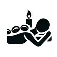 icône massage pierrres chaudes